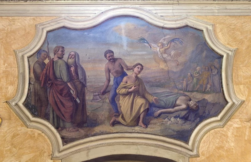 Martirio dei SS. Gervasio e Protasio - 1896, affresco, chiesa dei SS. Gervasio e Protasio, Nadro (BS)